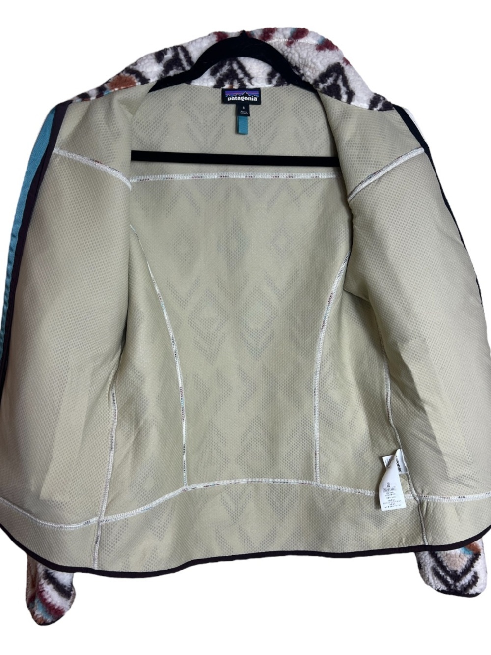 Patagonia Classic Retro-X Fleece Jacket Fern Dell Full Zip Geometric Retro Aztec - Picture 6 of 12
